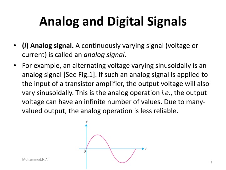 analog and digital signals n.w