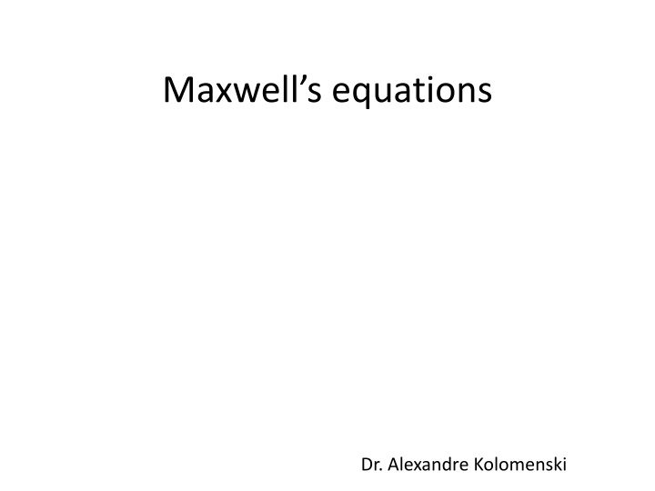 maxwell s equations n.w