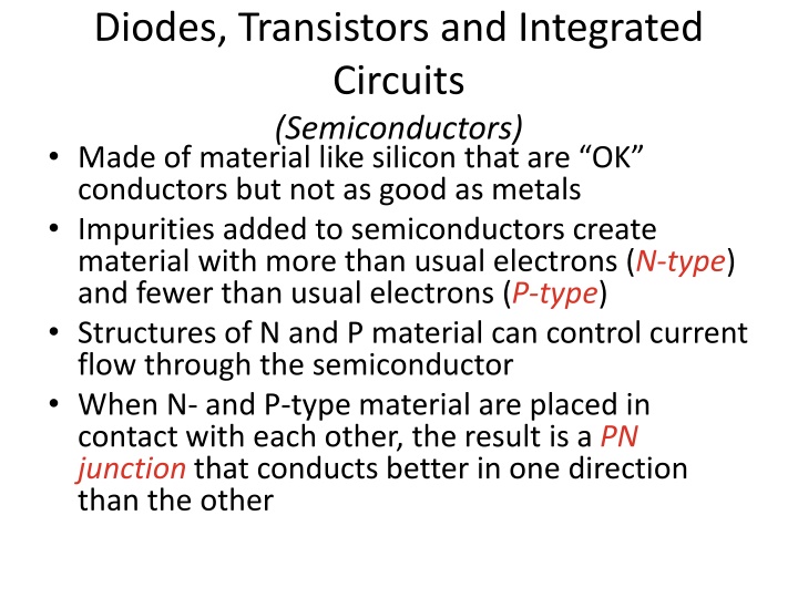 diodes transistors and integrated circuits n.w