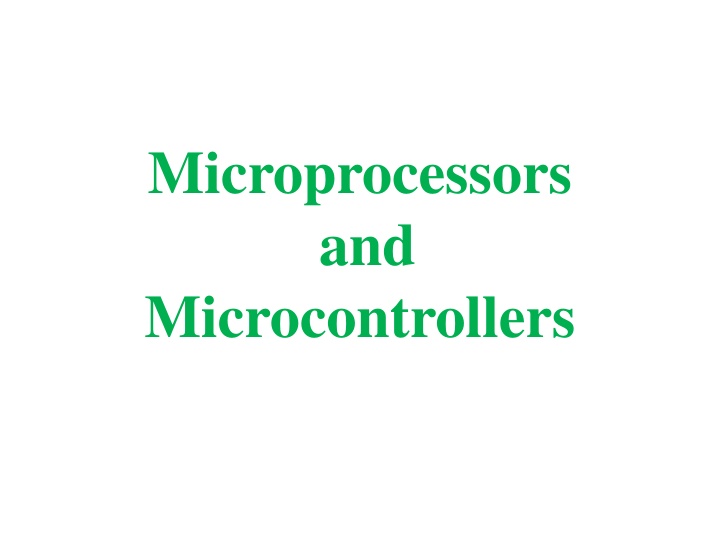 microprocessors and microcontrollers n.w