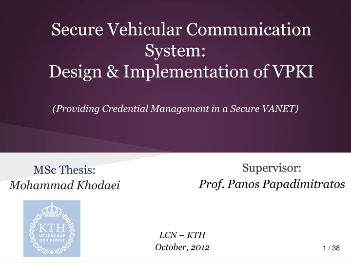 secure vehicular communication system design n.w