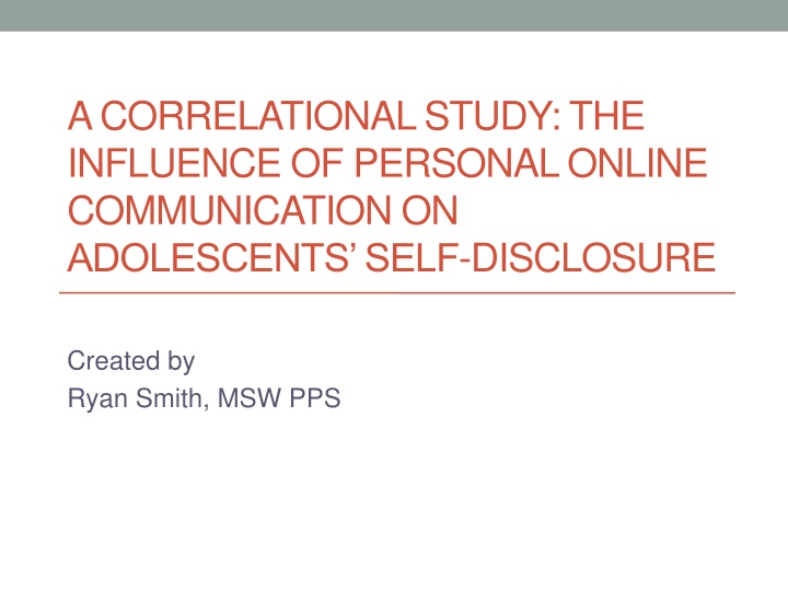 a correlational study the influence of personal n.w