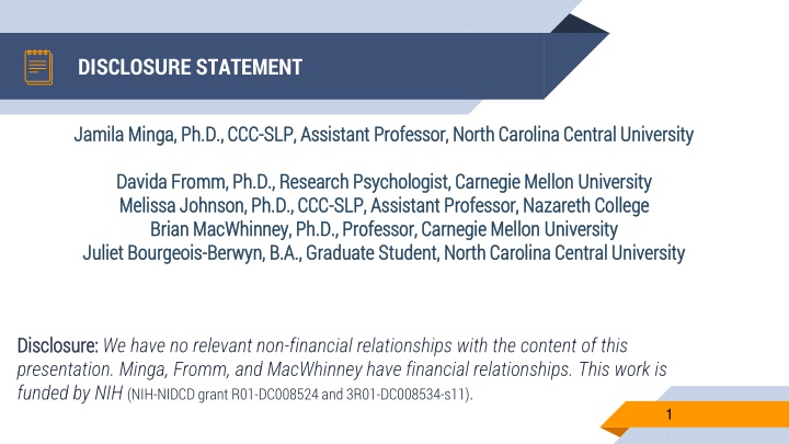 disclosure statement n.w