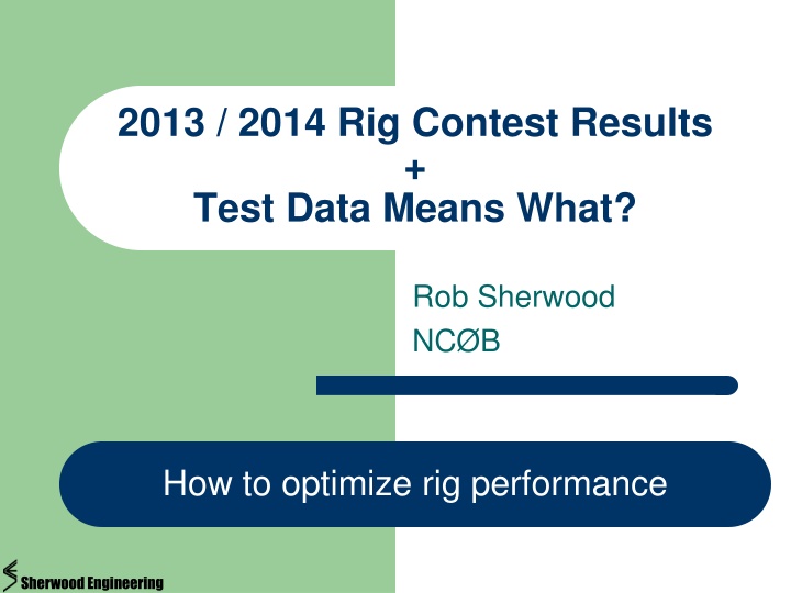 2013 2014 rig contest results test data means what n.w
