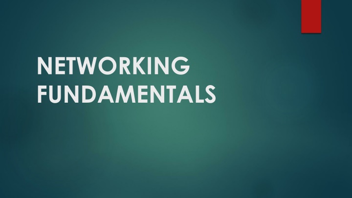 networking fundamentals n.w