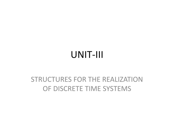 unit iii n.w