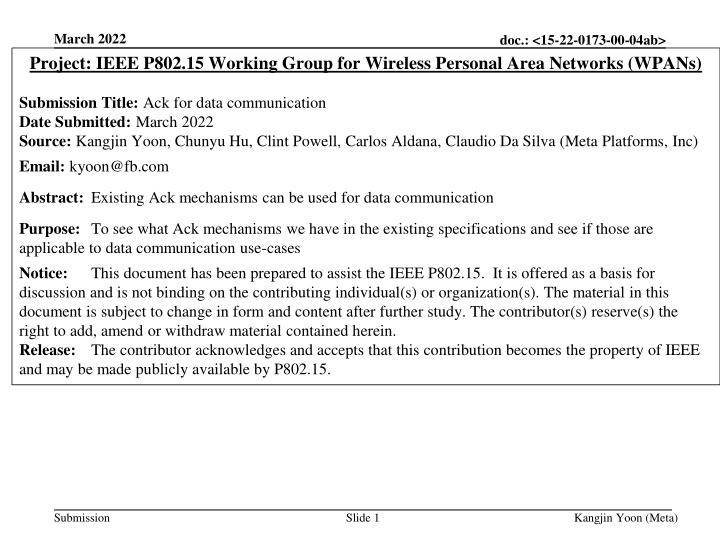 march 2022 project ieee p802 15 working group n.w