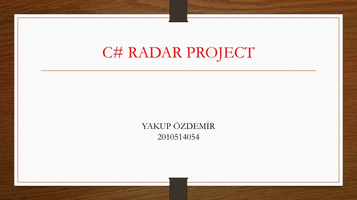 c radar project n.w