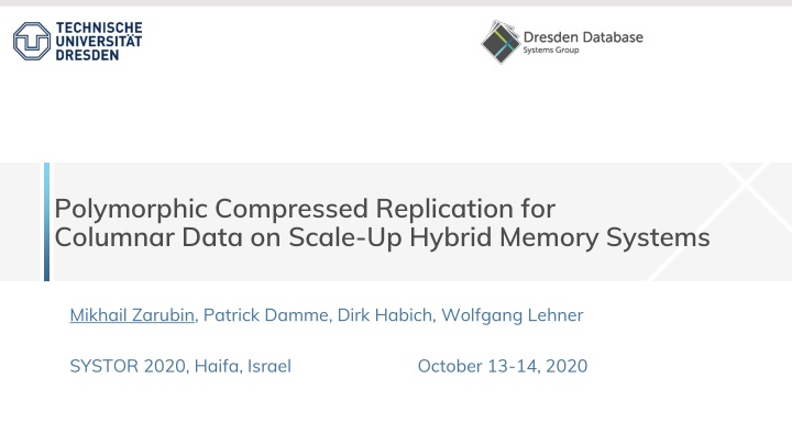 polymorphic compressed replication for columnar n.w