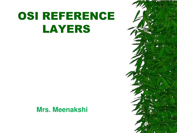 osi reference layers n.w