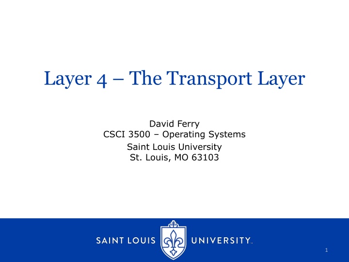 layer 4 the transport layer n.w