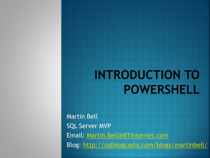 introduction to powershell n.w
