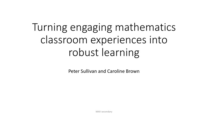 turning engaging mathematics classroom n.w