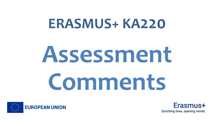 erasmus ka 220 assessment comments n.w