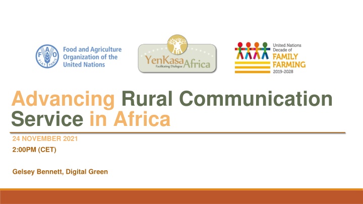 advancing rural communication service in africa n.w
