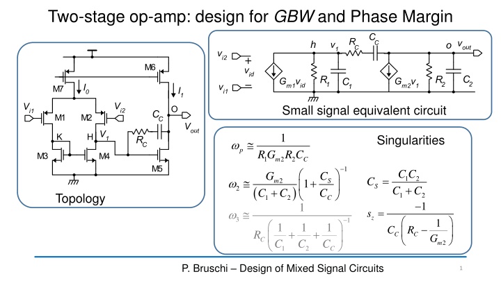 two stage op amp design for gbw and phase margin n.w