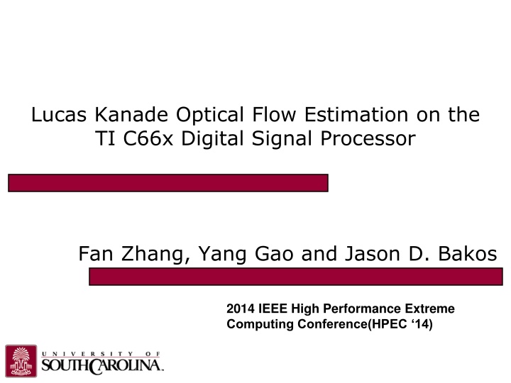 lucas kanade optical flow estimation n.w