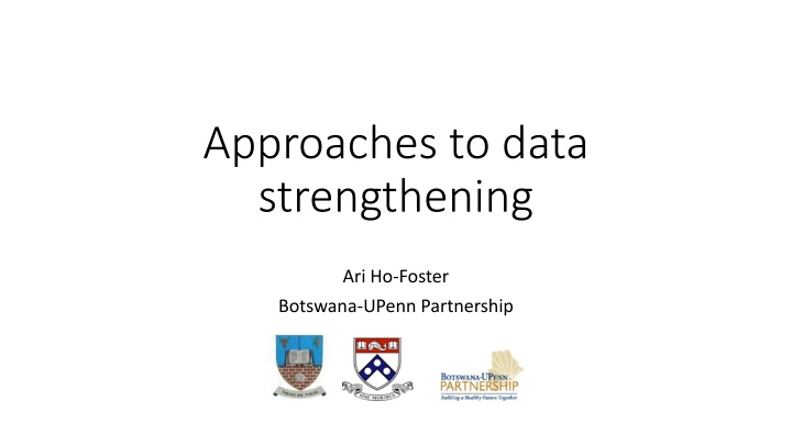 approaches to data strengthening n.w
