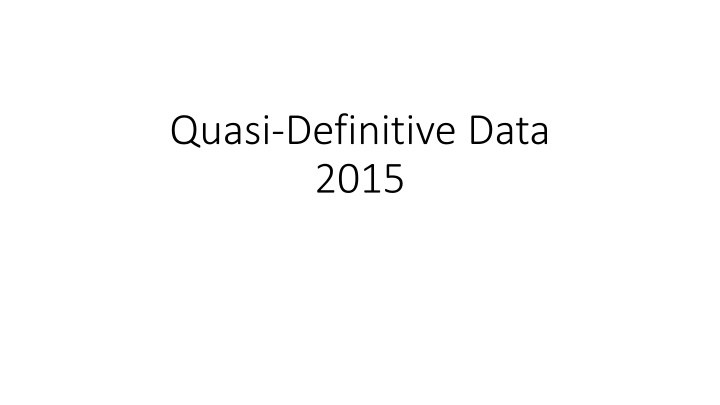 quasi definitive data 2015 n.w