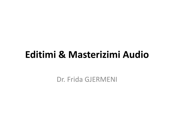 editimi masterizimi audio n.w