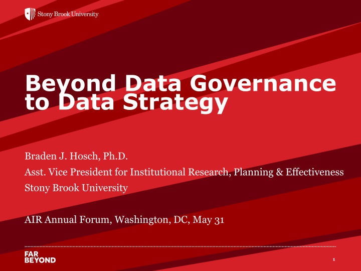 beyond data governance to data strategy n.w