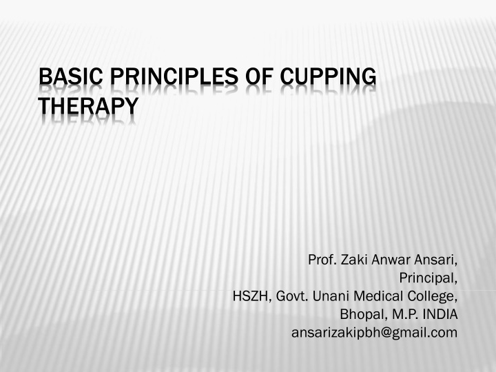 basic principles of cupping therapy n.w