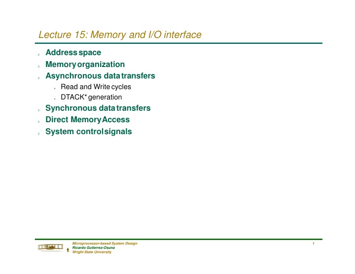 lecture 15 memory and i o interface n.w