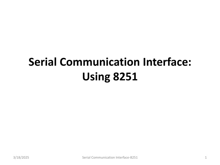 serial communication interface using 8251 n.w