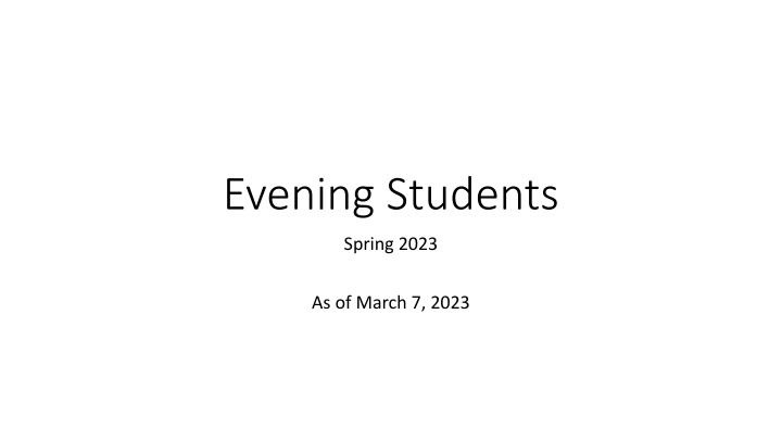 evening students n.w