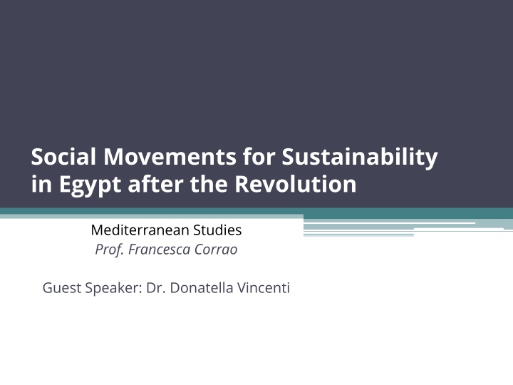 social movements for sustainability in egypt n.w