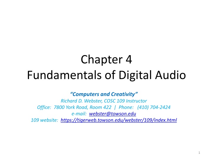 Fundamentals of Digital Audio and Sound Waves