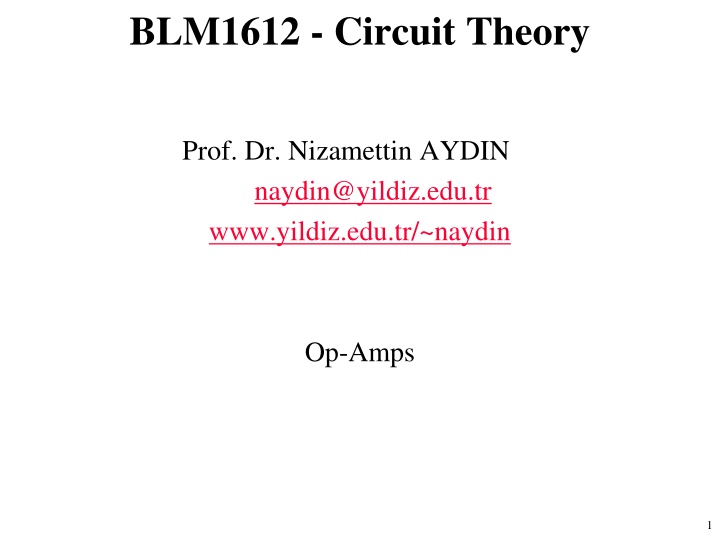 blm1612 circuit theory n.w