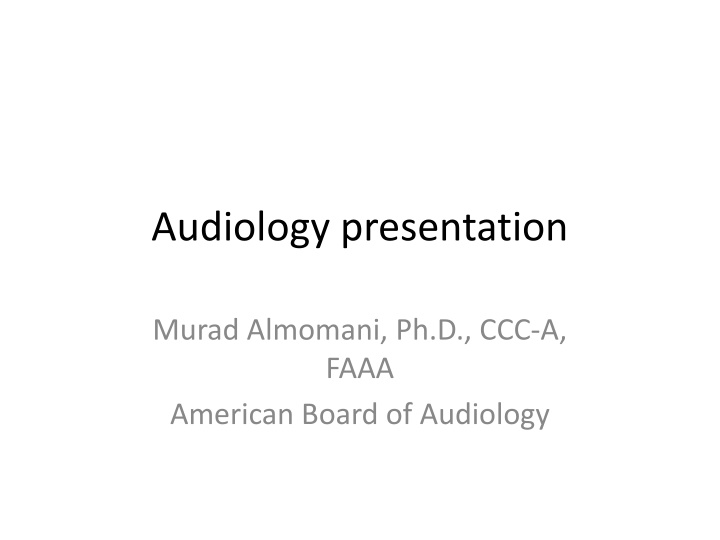 audiology presentation n.w