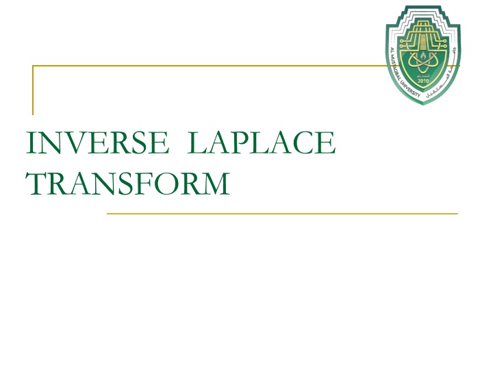 inverse laplace transform n.w