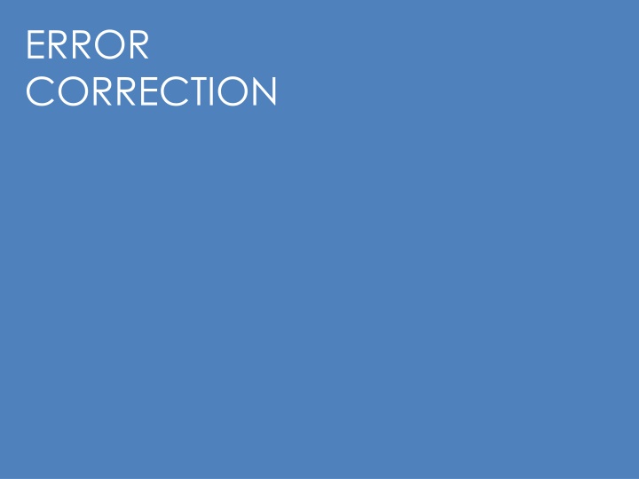 error correction n.w