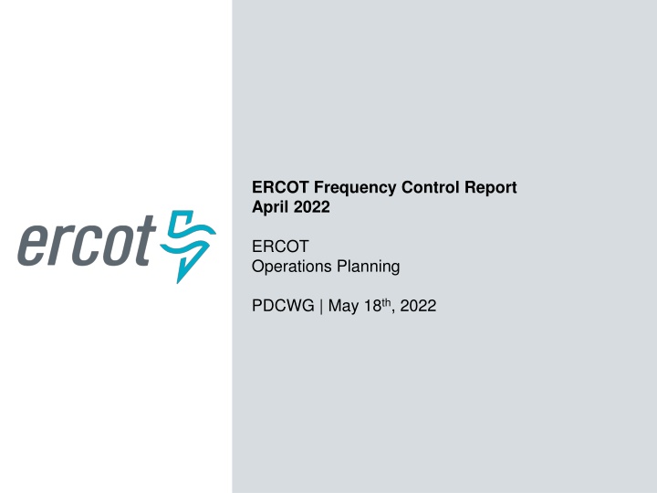 ercot frequency control report april 2022 n.w
