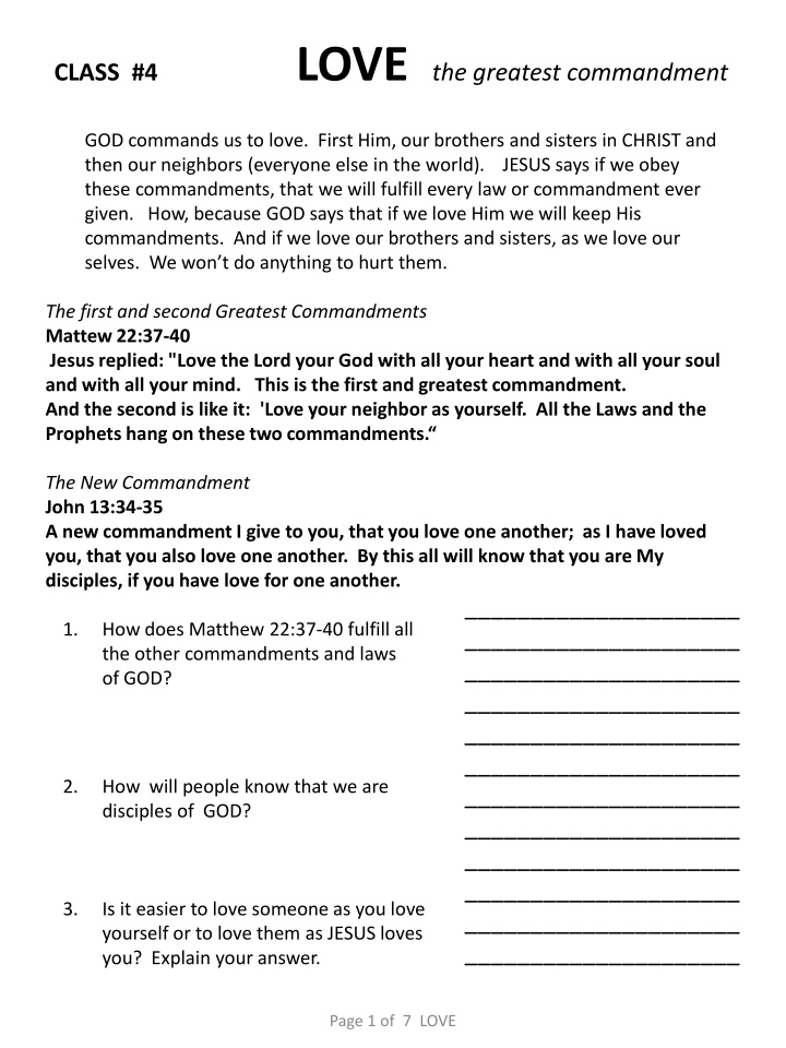 The Power of Love in God's Commandments