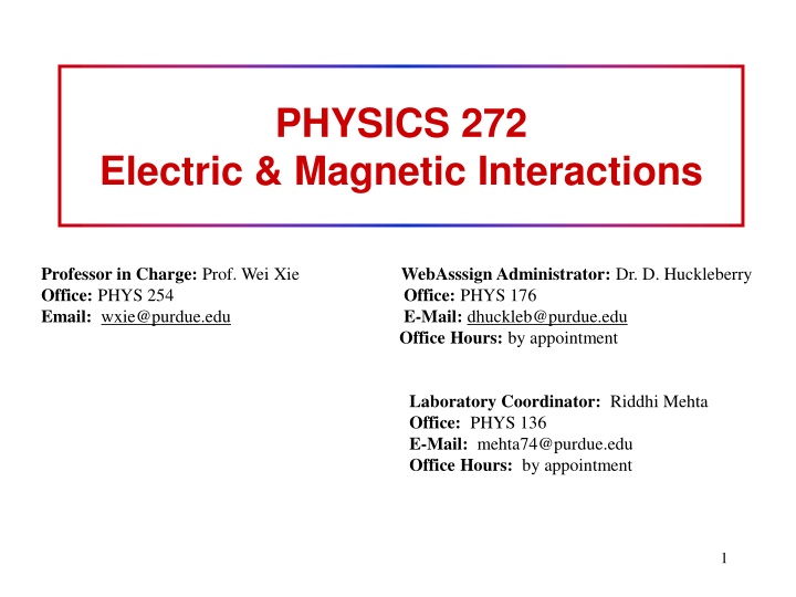physics 272 n.w