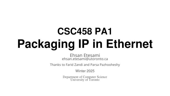 csc458 pa1 n.w