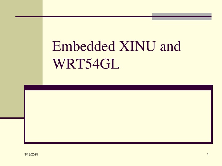 embedded xinu and wrt54gl n.w