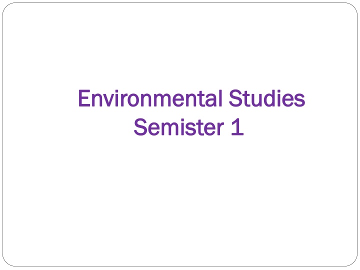 environmental studies environmental studies n.w