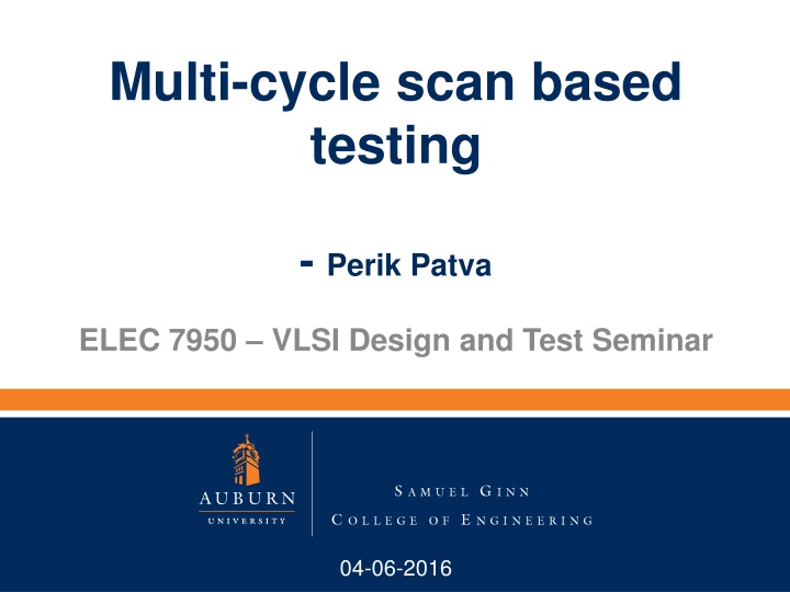 multi cycle scan based testing n.w
