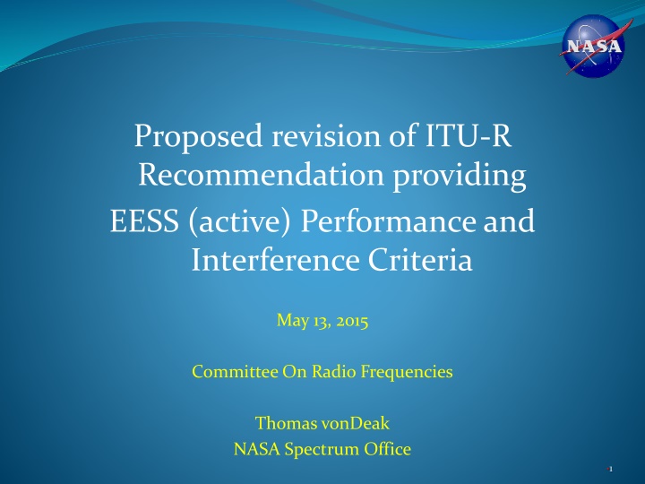 proposed revision of itu r recommendation n.w