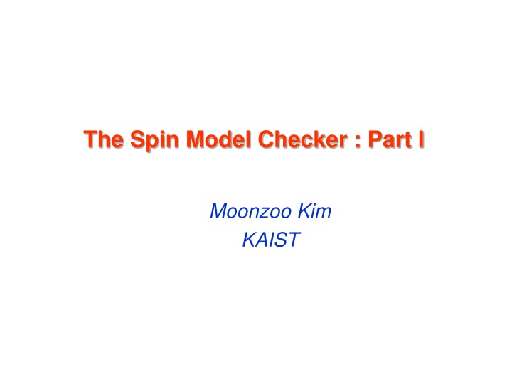 the spin model checker part i n.w