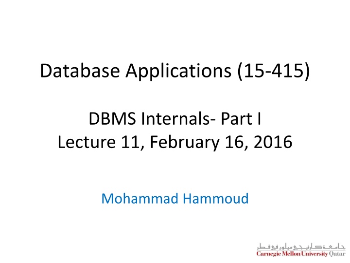 database applications 15 415 n.w