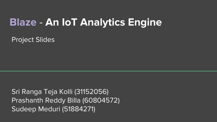 blaze an iot analytics engine n.w