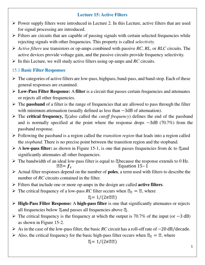 lecture 15 active filters n.w