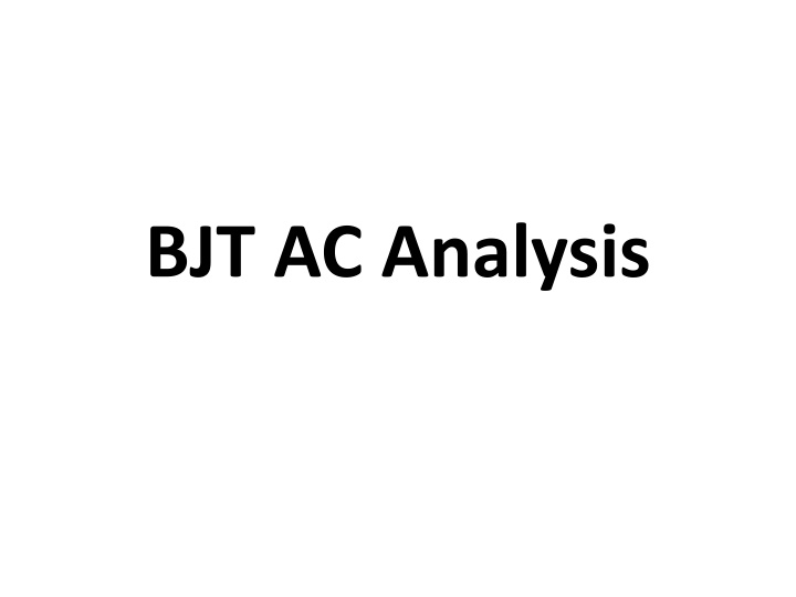 bjt ac analysis n.w