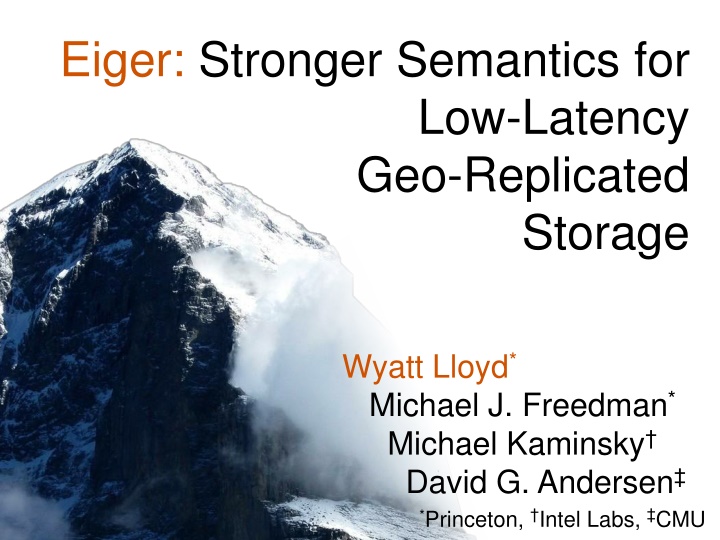eiger stronger semantics for n.w