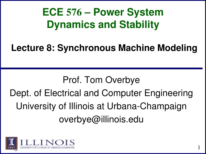 ece 576 power system dynamics and stability n.w